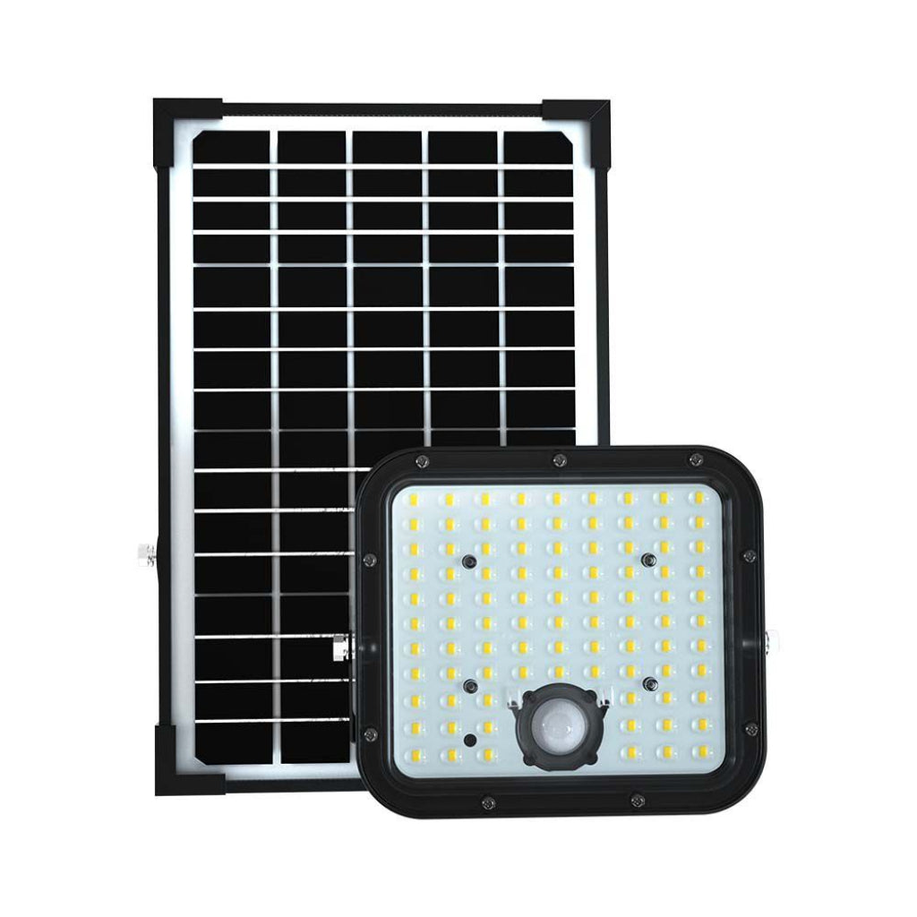 30W LED Solar Floodlight LiFePo Battery Black 4000K
