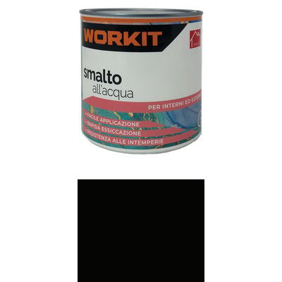 SMALTO ACQUA WORKIT - NERO LUCIDO RAL 9011 ML 750