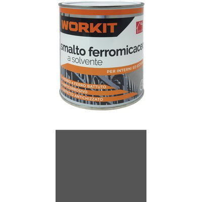 SMALTO FERROMICACEO A SOLVENTE WORKIT - GRIGIO MEDIO ML 750