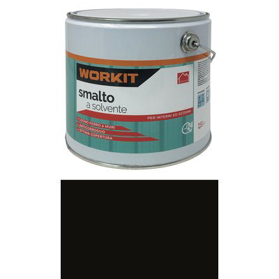 SMALTO A SOLVENTE WORKIT - NERO OPACO RAL 9011 LT 2,5