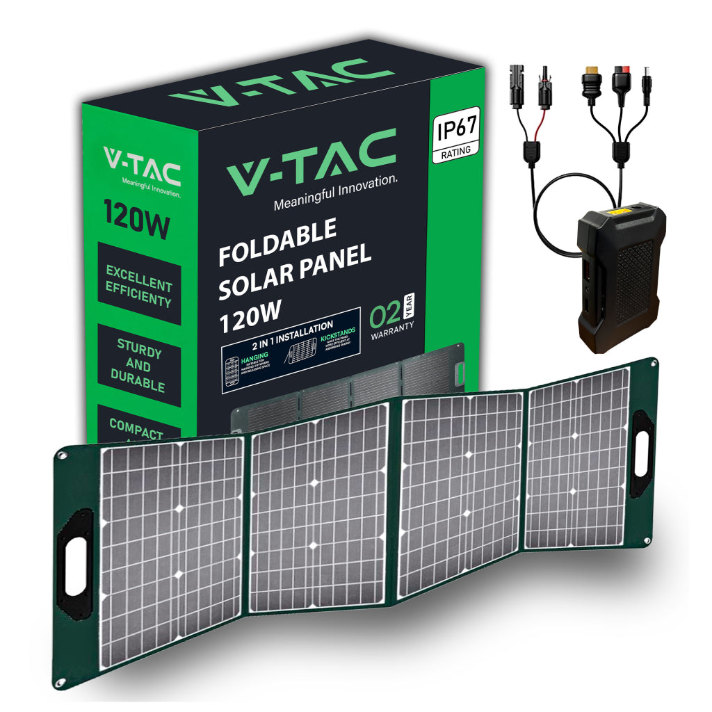 Pannello Solare Fotovoltaico 120W Pieghevole per Power Station 1702x406x5mm IP67