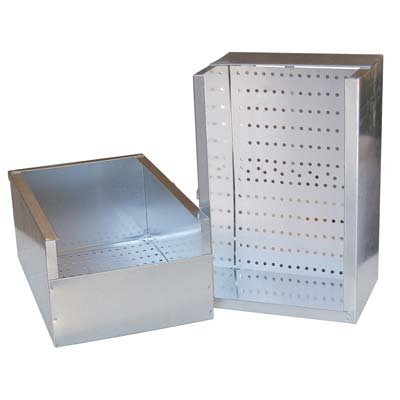 NIDO INTERNO X GABBIA CONIGLI - ACCIAIO ZINC CM 40X24 H.CM 14