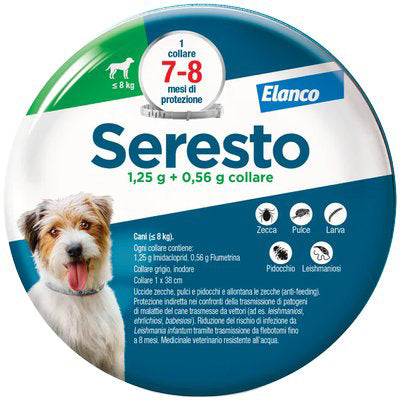 ANTIPARASSITARIO SERESTO CANI ELANCO - KG 0/8 CM 38