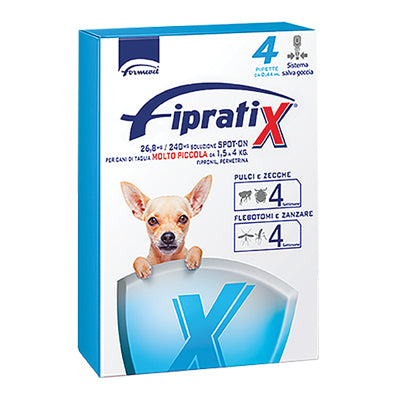 ANTIPARASSITARIO FIPRATIX CANE FORMEVET - KG 1,5/ 4 CF=PIPETTE 4