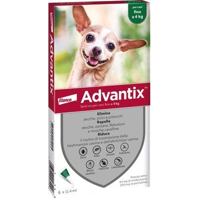 ANTIPARASSITARIO ADVANTIX CANI ELANCO - KG 0/4 CF=PZ 6