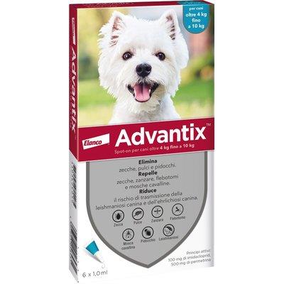 ANTIPARASSITARIO ADVANTIX CANI ELANCO - KG 4/10 CF=PZ 6