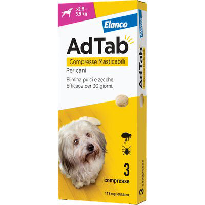 ANTIPARASSITARIO ADTAB CANI ELANCO - KG 2,5/5,5 CF=PZ 3