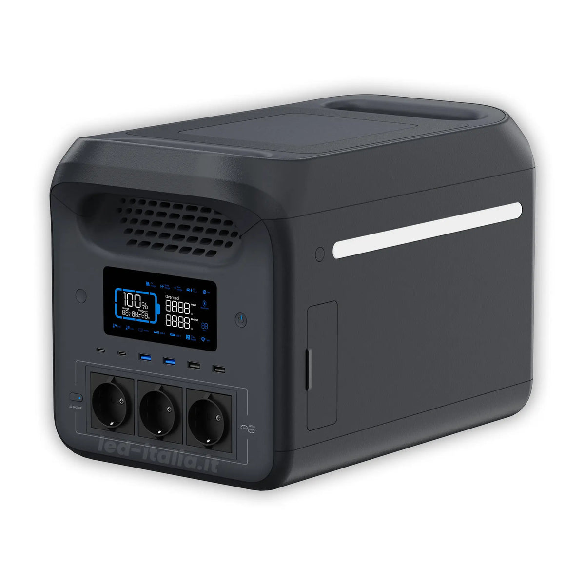 Power Station 1800W 1229Wh LiFePO4 UPS Ricarica Solare e App WiFi
