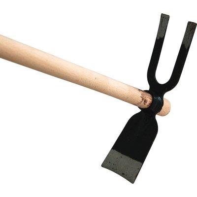 ZAPPA BIDENTE OCCHIO TONDO 228 + MANICO ORSATTI - ACCIAIO FORGIATO/FAGGIO GR 425 MM 70X260 H.CM 130
