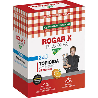 TOPICIDA ROGAR X PLUS EXTRA TRIS MAYERBRAUN - GRANAGLIA ARANCIA GR 1500