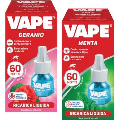 RICARICA LIQUIDA ZANZARE VAPE MAGIC - GERANIO + MENTA DURATA NOTTI 60