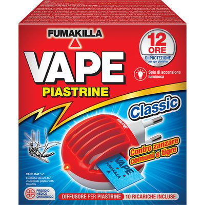 ELETTROEMANATORE PIASTRINA VAPE MAT - + PIASTRINE ZANZARE 10