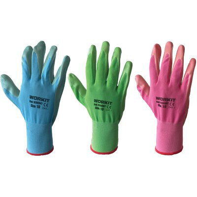 GUANTO NITRILE GARDEN WORKIT - MAGLIA LEGGERA SINTETICO COL. ASSORTITO 8