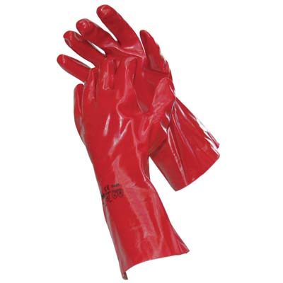 GUANTO PVC ROSSO - MAGLIA COTONE TAGLIA UNICA