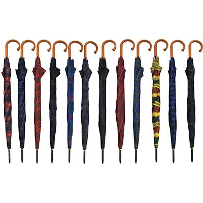 OMBRELLO PIOGGIA GOLF SCOZZESE - PL/METALLO 8 STECCHE AUTOMATICO CM 134