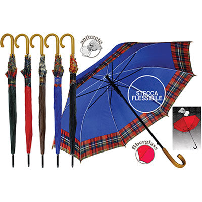 OMBRELLO PIOGGIA GOLF - PL/METALLO 8 STECCHE AUTOMATICO CM 134 ANTIVENTO