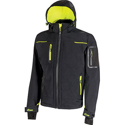 GIUBBOTTO SOFT SHELL SPACE U-POWER - BLACK CARBON XXL