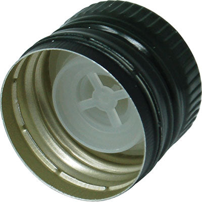 TAPPO A VITE + SALVAGOCCIA ACCIAIO/PLASTICA - MM 31,5