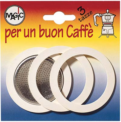 GUARNIZIONE + FILTRO MOKA - TAZZE 3 CF=PZ 3+1 FILTRO