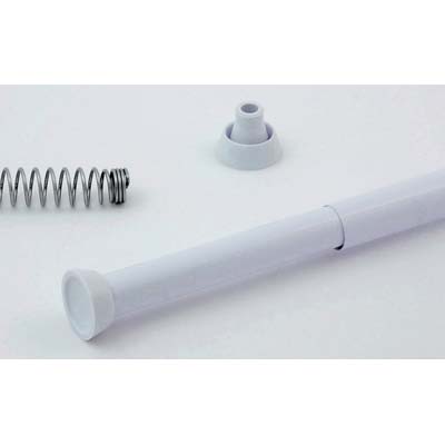 TUBO REGGITENDA ESTENSIBILE X DOCCIA - ALLUMINIO BIANCO MM 25 CM 125/215