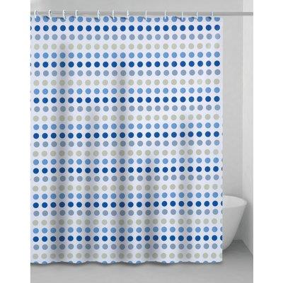 TENDA DOCCIA PALLINE - IN VINILE + ANELLI CM 120X200