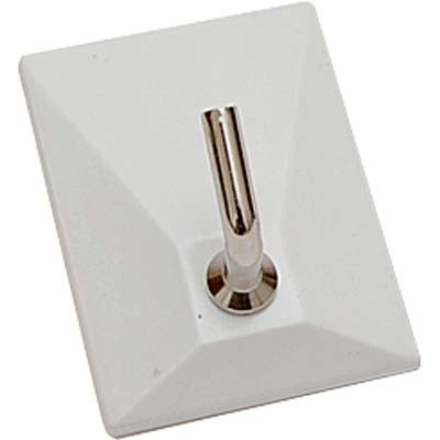 GANCIO ADESIVO METALGANCIO PRONTY - BASE PLASTICA/GANCIO METALLO CF=PZ 2 BIANCO