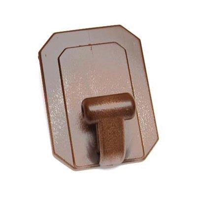 GANCIO ADESIVO PLASTICA - MARRONE CF=PZ 25