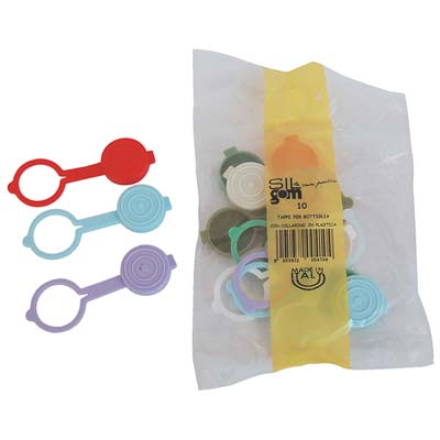 TAPPO PVC + ANELLO X BOTTIGLIA - LT 1 CF=PZ 10