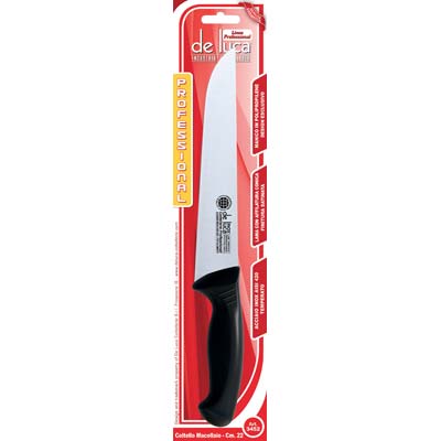 COLTELLO MACELLAIO PROFESSIONAL DE LUCA - MANICO PLT/INOX CM 22