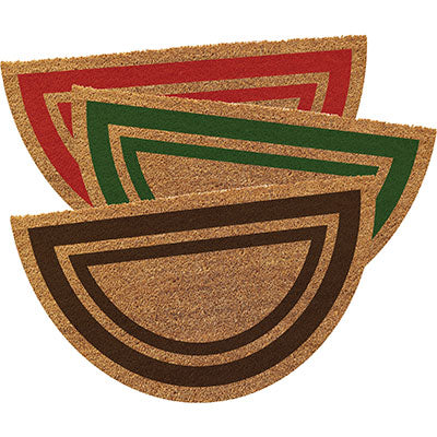 ZERBINO BORDO 14 MEZZALUNA - COCCO + PVC CM 40X70