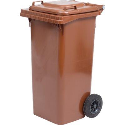 BIDONE IMMONDIZIA GREEN 240 + RUOTE ICS - MARRONE LT 240 CM 72X58 H.CM 106