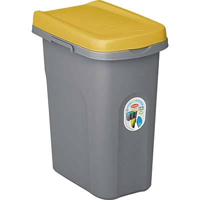 PATTUMIERA IMMONDIZIA ECO SYSTEM STEFANPLAST - GIALLO LT 15 CM 33X22 H.CM 41