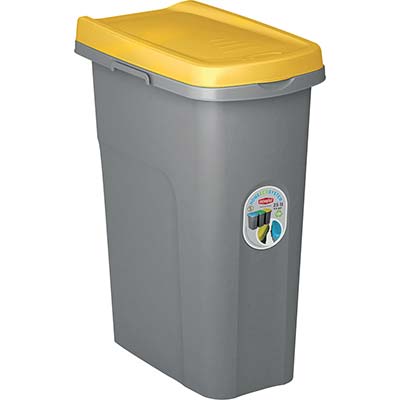 PATTUMIERA IMMONDIZIA ECO SYSTEM STEFANPLAST - GIALLO LT 25 CM 39X24 H.CM 51