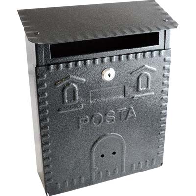 CASSETTA POSTA CASETTA 701 - ACCIAIO VERN NERO/ARGENTO MM 230X90 H.MM 290