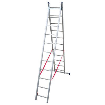 SCALA PARALLELA 2 RAMPE STILO FACAL - ALLUMINIO EN 131 H.CM 301/510 PIOLI 2X11