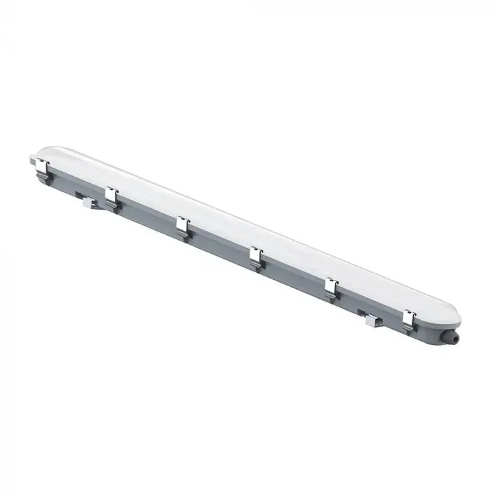 36W LED WP LAMP FITTING 120CM- EM KIT-MILKY COVER+SS CLIPS 6500K