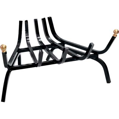 BRUCIALEGNA ANGOLARE X CAMINO - FERRO BATTUTO + POMI OTTONE CM 50