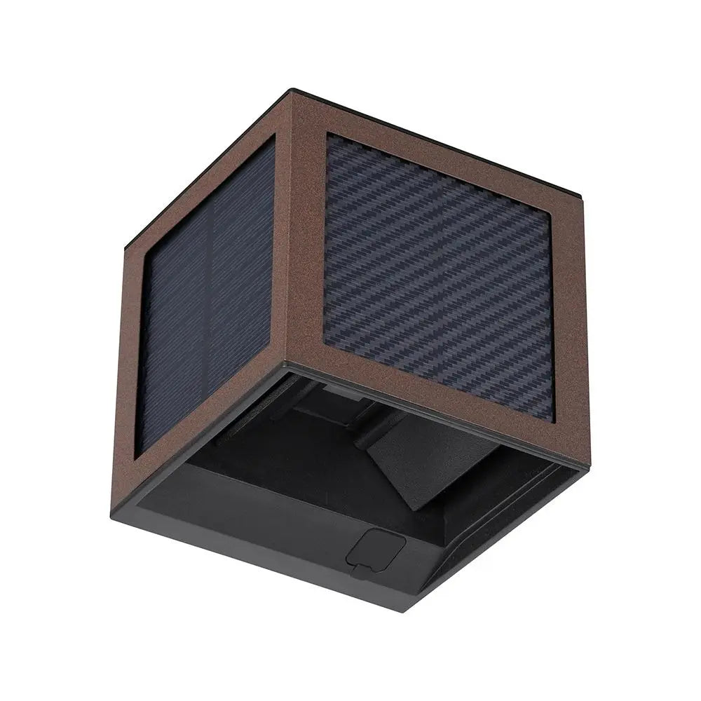 2.25W LED Solar Wall Light 3in1 Corten Body IP65 PIR Sensor