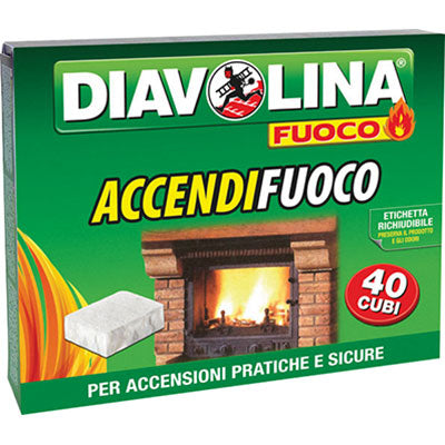 ACCENDIFUOCO DIAVOLINA FUOCO - CUBETTI 40