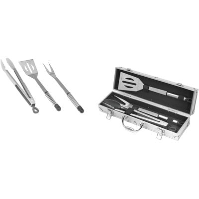 POSATE BARBECUE VALIGETTA 03340 OMPAGRILL - ALLUMINIO/ACCIAIO CF=PZ 3 CM 34