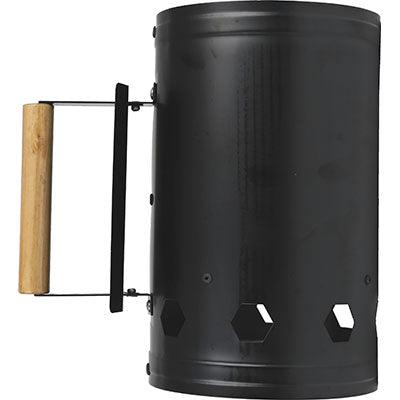 CIMINIERA ACCENDI CARBONELLA DOMUS - ACCIAIO VERNICIATO/LEGNO CM 16 H.CM 27,3