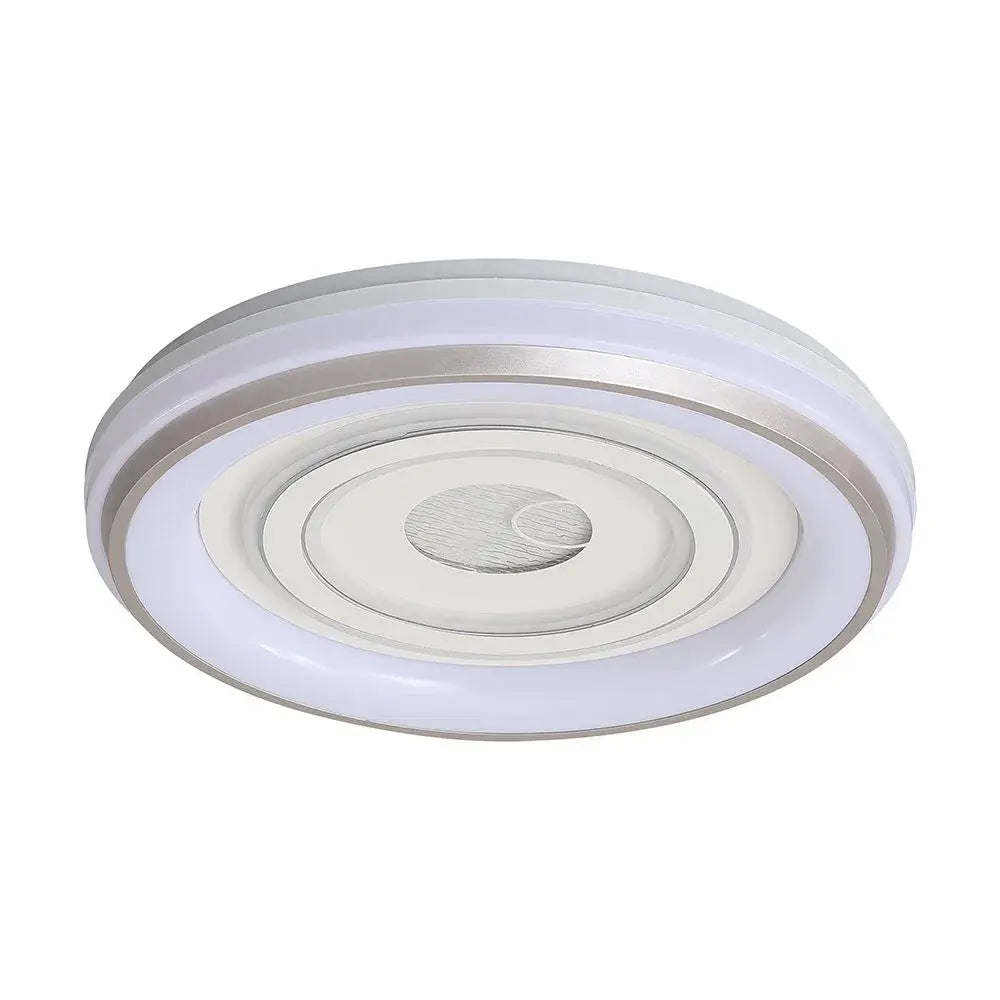 Lampadario LED 60W Rotondo Decorativo con Telecomando RF Bianco CCT Dimmerabile