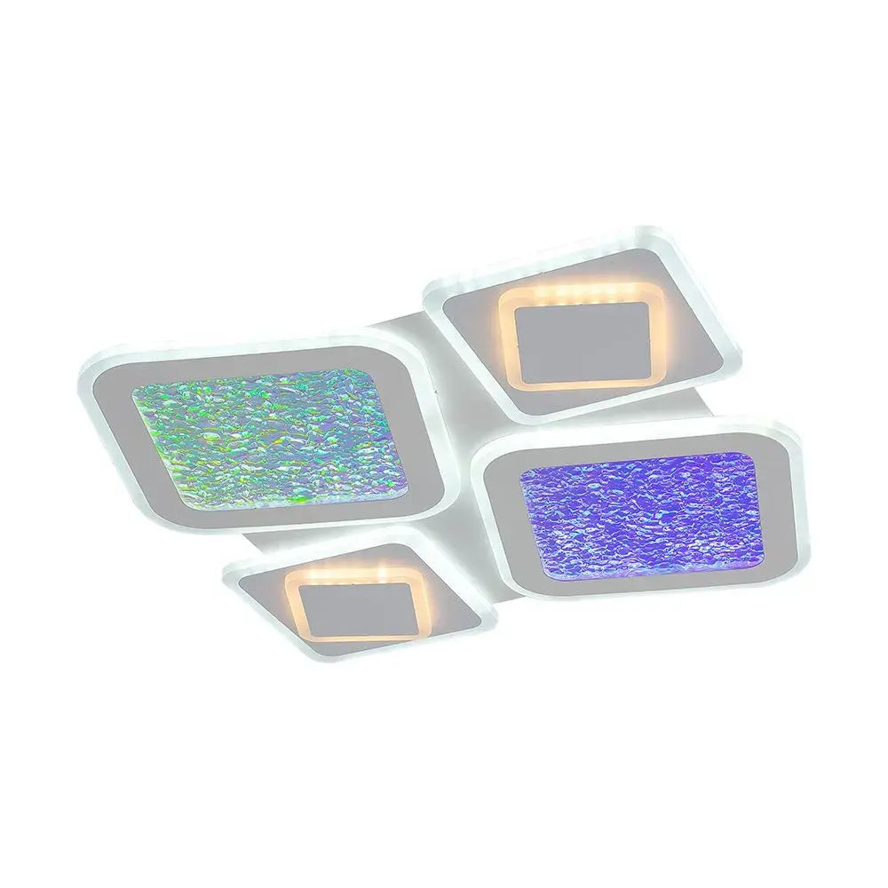 2X40W LED DECORATIVE CEILING LAMP IR REMOTE CONTROL 3IN1 DIMMABLE WHITE