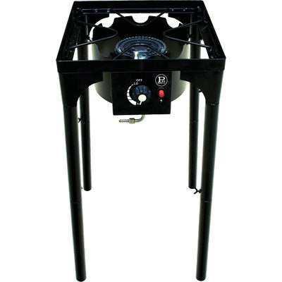 FORNELLONE QUADRO BRUCIATORE GHISA POWER TOP - PIEZO ACCIAIO VERN CM 40X40 H.CM 80