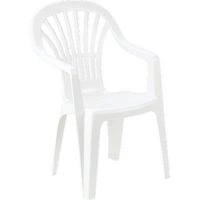 SEDIA ZENA + BRACCIOLI PROGARDEN - PP BIANCO CM 55X56 H.CM 90