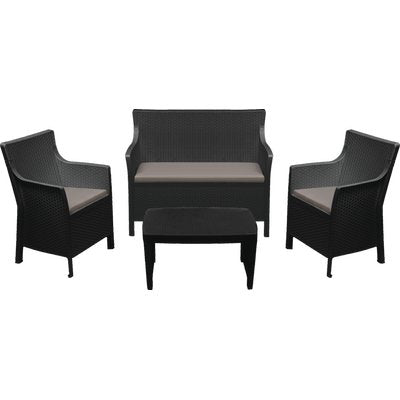 SET RATTAN OLIVO PROGARDEN - PP ANTRACITE CF= PZ 4 + CUSCINI