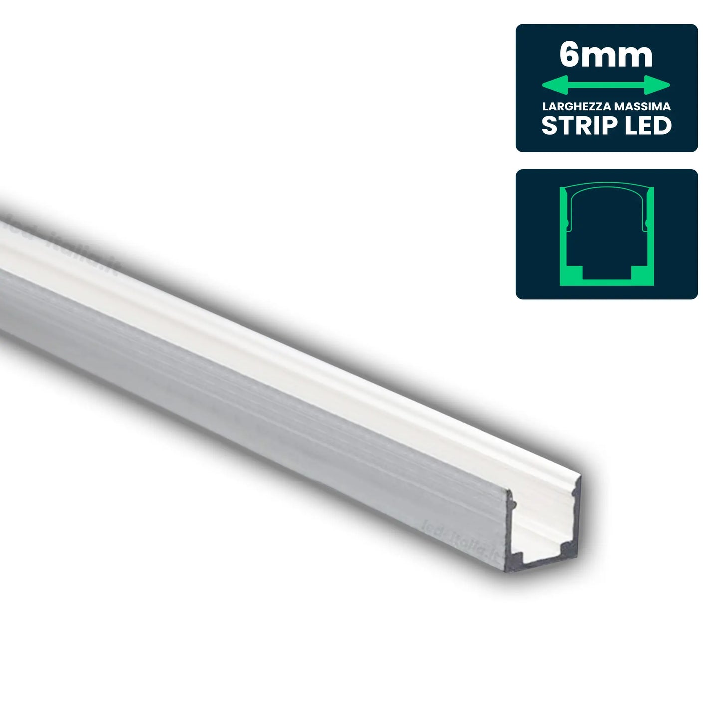LED Strip Mounting Kit with Diffuser Aluminum ConceaLED 2000mm