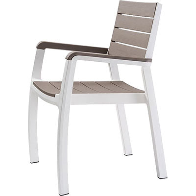 SEDIA HARMONY + BRACCIOLI KETER - PP BIANCO CAPPUCCINO CM 58X58 H.CM 86