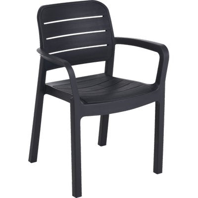 SEDIA TISARA + BRACCIOLI KETER - PP NERO CM 58X53 H.CM 83