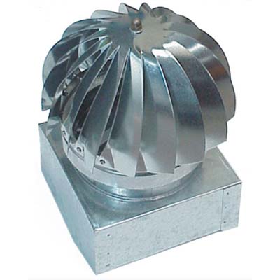 VENTOLINO GIREVOLE BASE QUADRA ZINCATO - CM 32X32